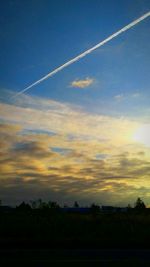 Scenic view of landscape against sky at sunset