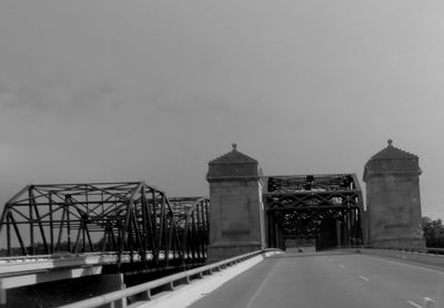 View of road along buildings