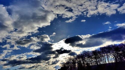 Low angle view of cloudy sky