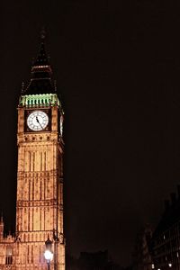 Low angle view of clock tower