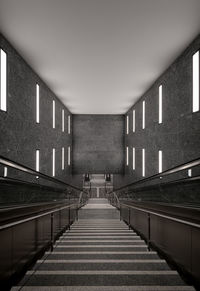 Empty staircase in building