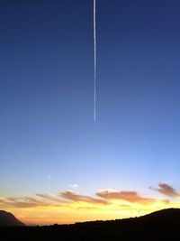 Scenic view of landscape against sky at sunset