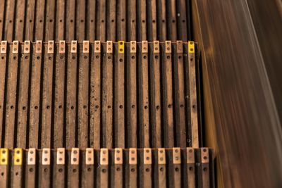 Full frame shot of wooden steps