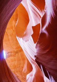 Low angle view of rock formation