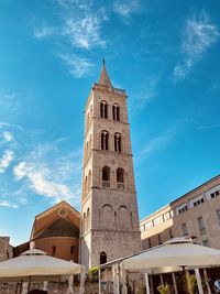 Low angle view of church against sky