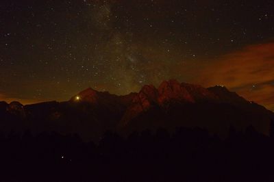Scenic view of landscape at night