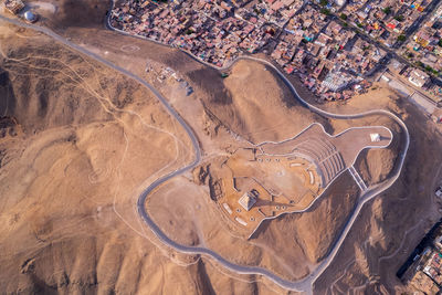 High angle view of beach