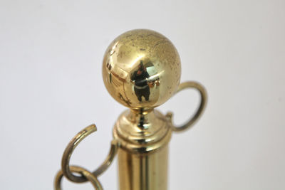 Close-up of crystal ball against white background