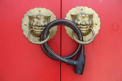 Close-up of door knocker