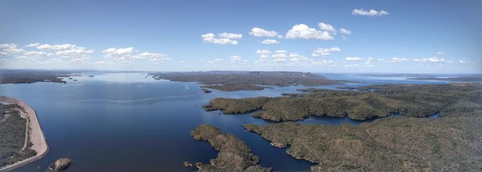 Panoramic view of sea against sky