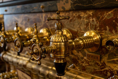 Close-up of faucet 