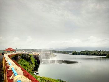 Scenic view of river against sky