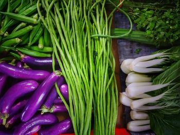 Vegetables for sale in market