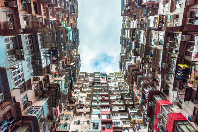 Low angle view of buildings against sky