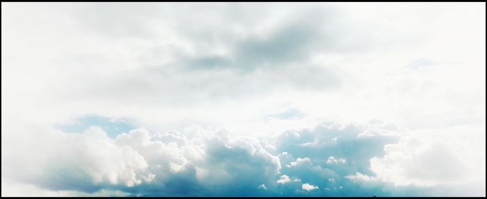 Low angle view of clouds in sky