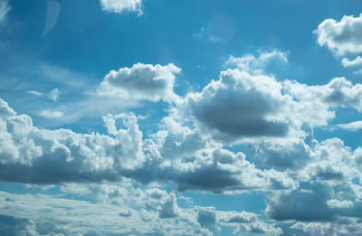 Low angle view of clouds in sky