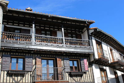 Low angle view of built structure against sky