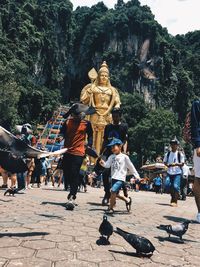 Group of people in temple