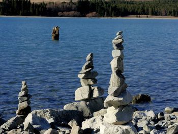 Signs of human life at tekapo lake