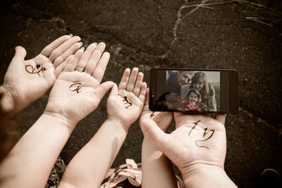 Close-up of human hands