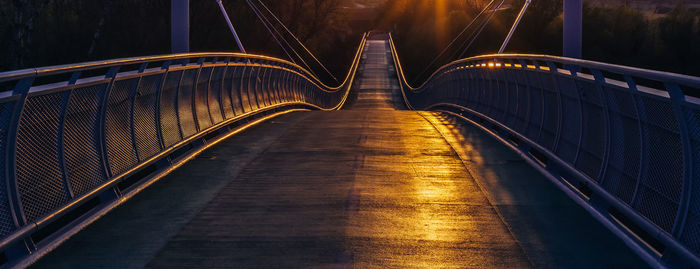 View of illuminated bridge