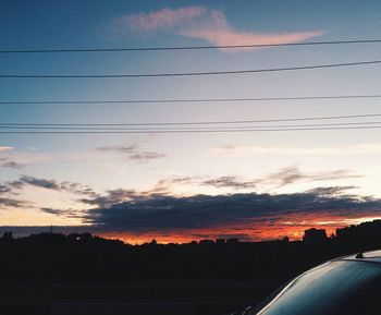 Silhouette of trees at sunset