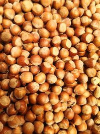 Full frame shot of hazelnuts for sale