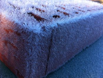 Close-up of frozen water