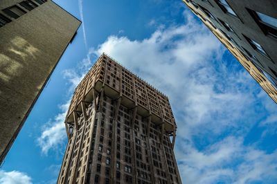 Low angle view of buildings against sky