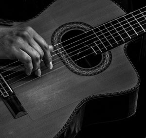 Musician playing guitar