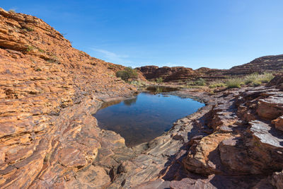 Scenic view of rock formations against sky