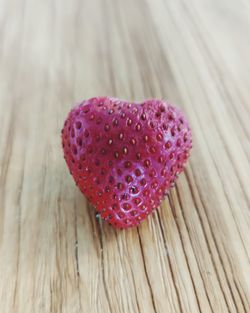 Close-up of strawberry on table