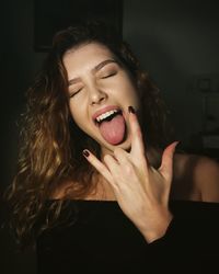 Close-up of a smiling young woman