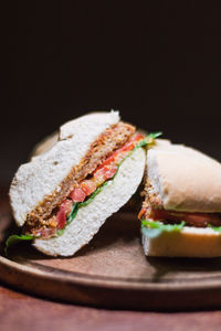 Close-up of meal served in plate