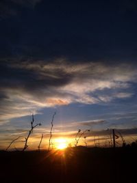 Scenic view of landscape at sunset