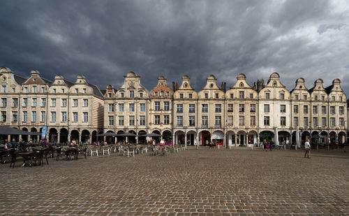 Group of people in front of historical building