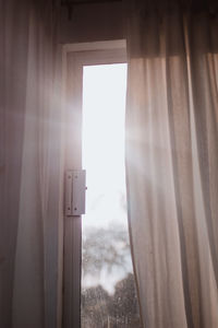 Close-up of window in foggy weather