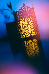 Close-up of illuminated water against sky