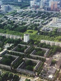 High angle shot of townscape