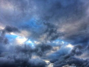 Low angle view of storm clouds in sky