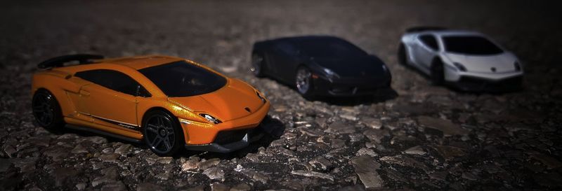 Close-up of toy car