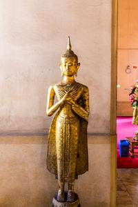 Statue of buddha in building