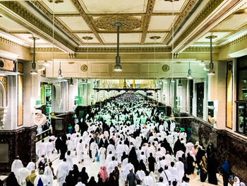 People walking in shopping mall