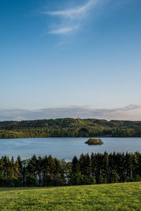 View over lake julsø at himmelbjerget, denmark