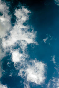 Low angle view of clouds in sky