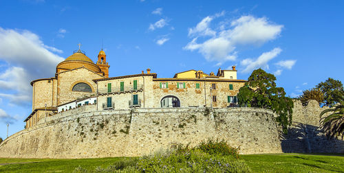 Low angle view of building against sky