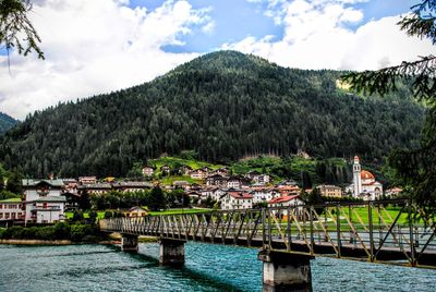 View of river against cloudy sky