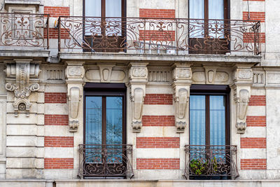 Closed door of building