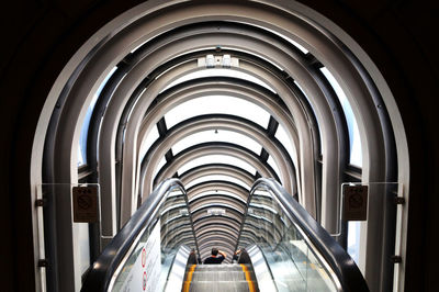 Low angle view of spiral staircase