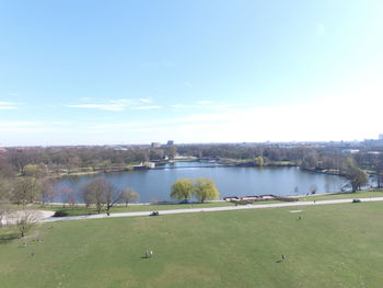 Scenic view of river against sky